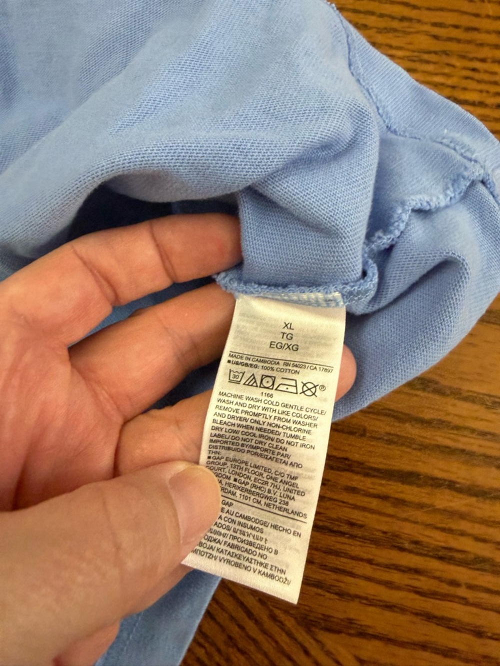 GAP Light Blue Short-Sleeve Pocket Tee - Picture 3 of 5